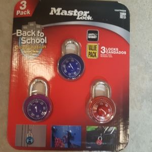 Masterlock set of 3 combination locks